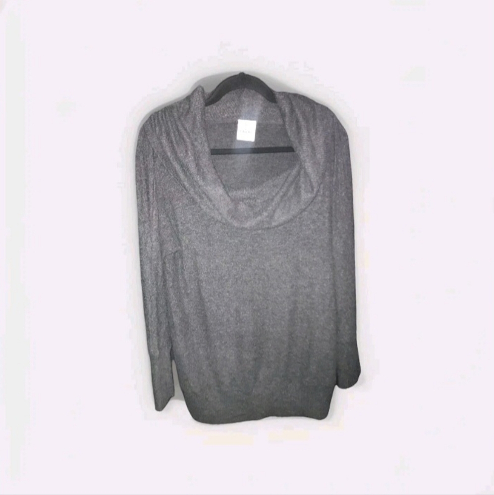 Evereve +‎ Michael Stars Collaboration Sweater Grey Medium Long Sleeve Cowl Neck